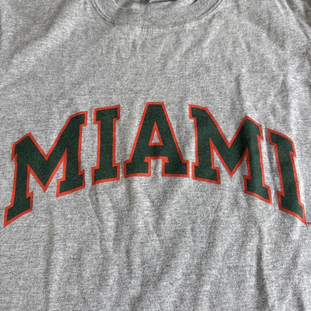 Champions Miami Hurricanes Shirt Sz Small Gray Grey - Picture 2 of 10